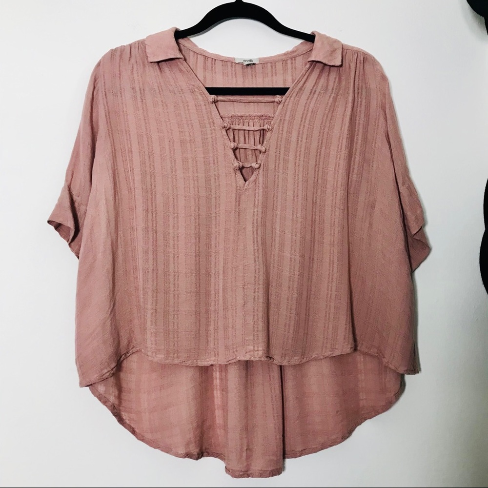 UO Ecote Oversized Flowy High-low Blouse SM [SOLD] - Picture 7 of 8
